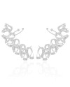 Ear Cuff Folha Ródio Branco