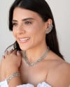 Ear Cuff Folha Ródio Branco