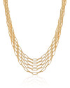 Choker Elos Ovais Cinco Voltas Banhado a Ouro 18K