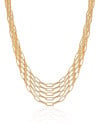 Choker Elos Ovais Cinco Voltas Banhado a Ouro 18K