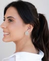Ear Jacket Redondo Liso Ródio Branco