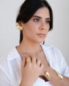 Ear Cuff Gotas Lisas Banhado a Ouro 18K