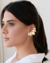 Ear Cuff Gotas Lisas Banhado a Ouro 18K