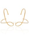 Ear Cuff em X Banhado a Ouro 18K