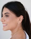 Ear Cuff em X Banhado a Ouro 18K