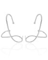 Ear Cuff em X Ródio Branco