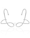 Ear Cuff em X Ródio Branco