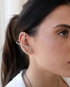 Ear Cuff em X Ródio Branco