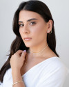 Bracelete Flat Liso 3 mm Banhado a Ouro 18K