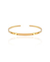 Bracelete Flat Liso 3 mm Banhado a Ouro 18K