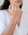 Bracelete Flat Liso 3 mm Ródio Branco