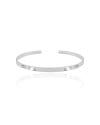 Bracelete Flat Liso 3 mm Ródio Branco