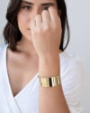 Bracelete Liso 2,5 cm Banhado a Ouro 18K