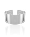 Bracelete Liso 2,5 cm Ródio Branco