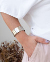 Bracelete Liso 2,5 cm Ródio Branco