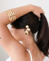 Bracelete Superior Cinco Voltas 2,5 cm Banhado a Ouro 18K