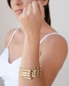 Bracelete Superior Cinco Voltas 2,5 cm Banhado a Ouro 18K