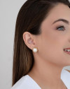 Brinco Pérola 16 mm Banhado a Ouro 18K