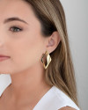Brinco Losango Vazado Banhado a Ouro 18K