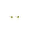 Brinco Ponto de Luz Green Light 4 mm Banhado a Ouro 18K