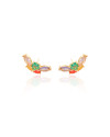 Ear Cuff Navetes Colorido Banhado a Ouro 18K