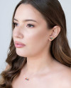 Ear Cuff Navetes Colorido Banhado a Ouro 18K