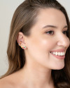 Ear Cuff Gotas Coloridas Banhado a Ouro 18K