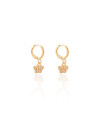 Brinco Argola Click Pet Cravejado 2.0 cm Banhado a Ouro 18K