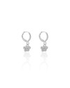 Brinco Argola Click Pet Cravejado 2.0 cm Ródio Branco