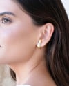 Ear Hook Liso Banhado a Ouro 18K