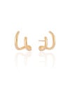 Ear Cuff Dois Filetes Liso Banhado a Ouro 18K