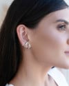 Ear Cuff Dois Filetes Liso Ródio Branco
