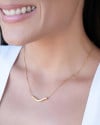 Gargantilha Veneziana Pingente Ondulado Banhado a Ouro 18K