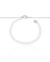 Gargantilha Veneziana Pingente Ondulado Ródio Branco - 40 cm