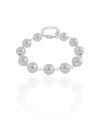 Pulseira Bolas Lisas Ródio Branco