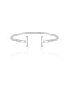 Bracelete Palito Liso Ródio Branco