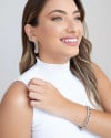 Brinco Argola Mola Ródio Branco