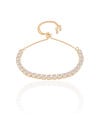Pulseira Riviera Cristal Fecho Gravata Banhado a Ouro 18K