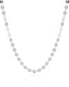 Choker Plaquinhas Redondas Flat Ródio Branco