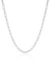 Choker Elos Ovais Ródio Branco