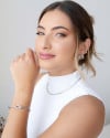 Choker Elos Ovais Ródio Branco