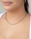 Choker Elos Ovais Ródio Branco