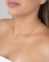 Gargantilha Tripla Elos Banhado a Ouro 18K