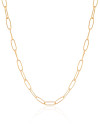 Choker Elos Ovais Banhado a Ouro 18K