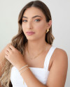 Pulseira Riviera Cristal Banhado a Ouro 18K
