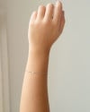 Pulseira Grumet Plaquinhas Ródio Branco