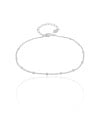 Pulseira Grumet Plaquinhas Ródio Branco