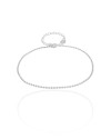 Pulseira Bolinhas Achatadas Ródio Branco