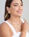 Choker Pontos de Luz Cristal Banhado a Ouro 18K