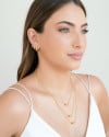 Brinco Argola Lisa 1.3 cm Banhado a Ouro 18K